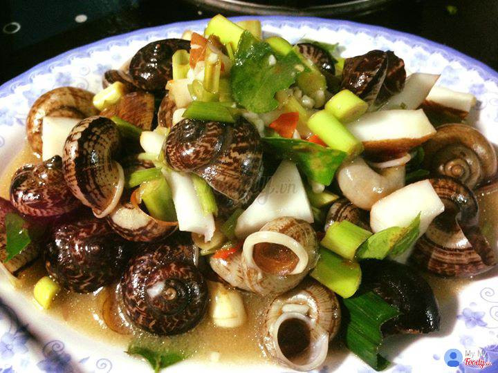 Ốc núi Ninh Bình là một đặc sản mới nổi của Ninh Bình. Thịt ốc núi dai, giòn, ngọt, thơm mùi thuốc bắc. Ốc núi có thể chế biến thành nhiều món như nướng, xào me, hấp gừng, luộc xả hết, trộn gỏi hành tây…đều rất hấp dẫn. Ảnh: Internet. Mời độc giả xem video "Chế biến món ngon từ nấm đông cô". Nguồn: VTC.