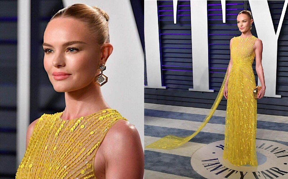 Tới dự tiệc hậu Oscar do Vanity Fair tổ chức thường niên, Kate Bosworth lộng lẫy trong thiết kế của nhà tạo mẫu Việt.
