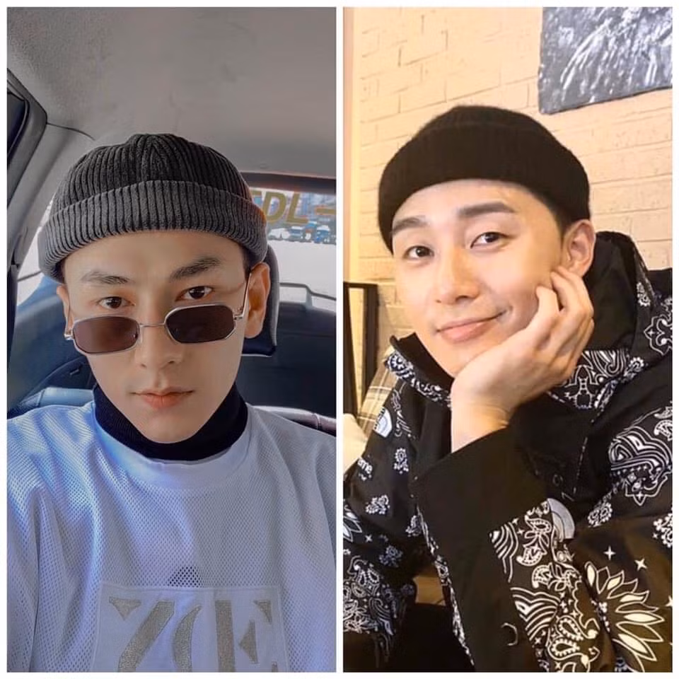 Khi diện cùng một kiểu mũ giống Park Seo Joon trong chuyến đi chơi Đài Loan, khán giả đã nhận ra rằng Isaac và nam diễn viên Itaewon Class có sự tương đồng bất ngờ.