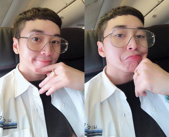 Karik cũng thử qua mái tóc ngố tàu giống Park Seo Joon.