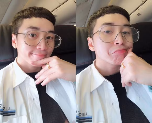 Karik cũng thử qua mái tóc ngố tàu giống Park Seo Joon.