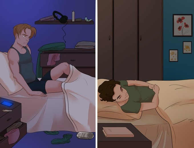 Phòng ngủ bừa bộn, kém vệ sinh cũng có thể khiến bạn thấy căng thẳng, khó đi vào giấc ngủ. Vì vậy, hãy thường xuyên dọn dẹp phòng ốc, tránh để các thiết bị điện tử quá gần giuờng ngủ.