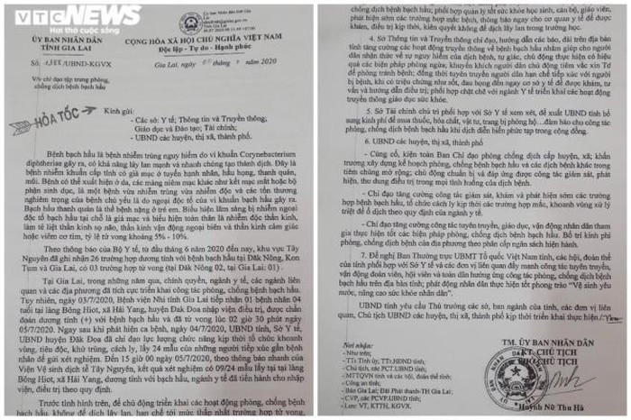 9 ca duong tinh bach hau, 1 nguoi chet: Gia Lai ra van ban hoa toc