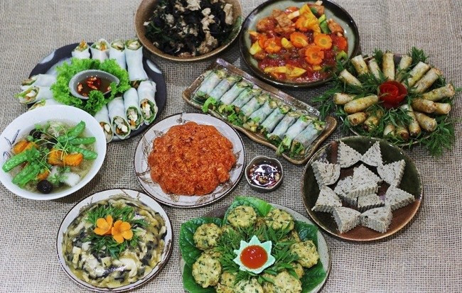 Goi y mon chay cho mam cung Ram thang Gieng