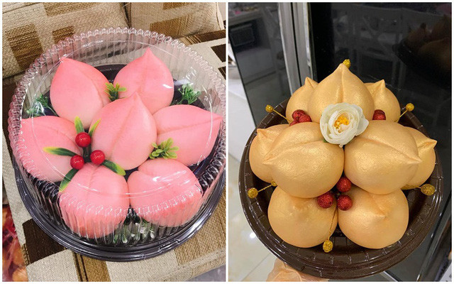 Bánh bao trái đào tiên có hai loại: loại handmade do các bếp bánh tự làm và bánh bao (loại hơi dài giống hình lá sen) phần lớn là hàng nhập từ Trung Quốc. Vỏ bánh bao đào tiên của Trung Quốc cũng mềm, có vị ngọt nhẹ, nhân bên trong thường là nhân đỗ xanh, sen nhuyễn. Hạn sử dụng 9 tháng nếu bảo quản ở ngăn đá tủ lạnh, còn bảo quản ngăn mát thì chỉ được được 1 tháng. Ảnh: FB, Internet. Mời độc giả theo dõi video "Chế biến món ngon từ nấm đông cô". Nguồn: VTC.