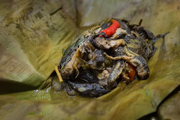 Với người Thái Lan, món nòng nọc ếch hấp là một đặc sản hiếm có nhưng với du khách thập phương thì đây là một món ăn kinh dị mà thoạt nhìn chỉ muốn “khóc thét”.