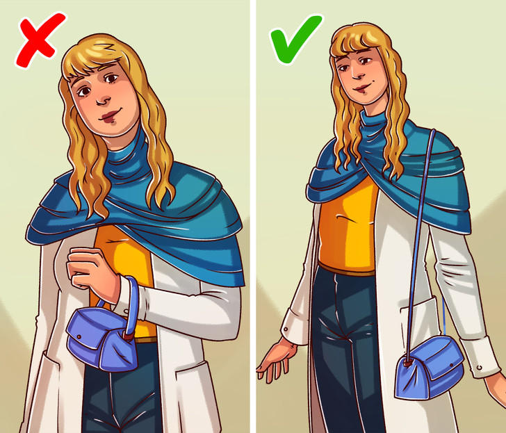 Tránh loại túi chỉ có thể xách tay: Chúng ta nên chọn những mẫu túi có thể đeo bằng lưng, vai hay các phần cơ thể khỏe hơn. Loại túi chỉ có thể xách trên tay về lâu dài có thể gây đau khuỷu tay, vai, cổ tay và cổ.