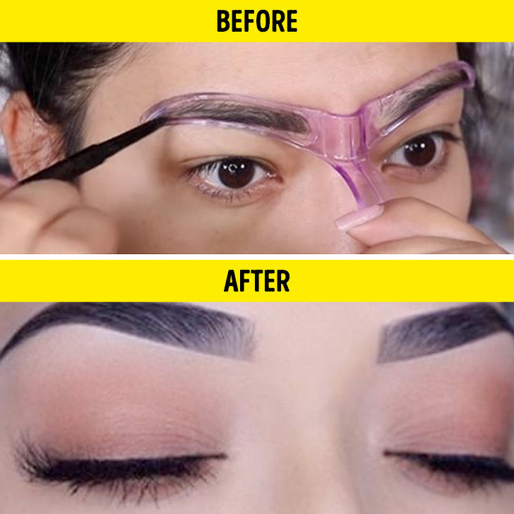 Dụng cụ kẻ lông mày dành cho những người lười biếng thích những đường nét hoàn hảo: Rất nhiều phụ nữ thích lông mày hoàn hảo nhưng họ lại chưa thể vẽ đẹp. Dụng cụ kẻ lông mày này sẽ giúp bạn kẻ những đường nét sắc sảo.