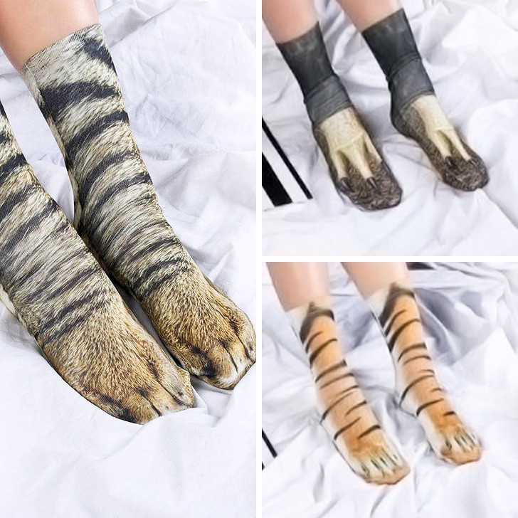 Những chiếc tất chân hình chân động vật này sẽ mang đến cho bạn cảm giác giống như một con mèo hoang hay một chú chim, tùy vào cảm xúc hiện tại của bạn.