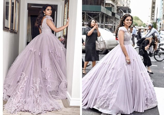 Tại Met Gala 2019 diễn ra hồi tháng 5 ở Mỹ, cô đặt Prabal Gurung (nhà thiết kế người Mỹ gốc Nepal) may bộ đầm phong cách lãng mạn. Theo Timesofindia, bộ váy mất 350 giờ thực hiện với nhiều chi tiết thủ công.