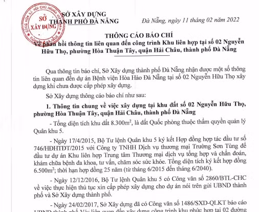Benh vien Hoa Hao 7 tang khong phep: So Xay dung Da Nang noi gi?-Hinh-2