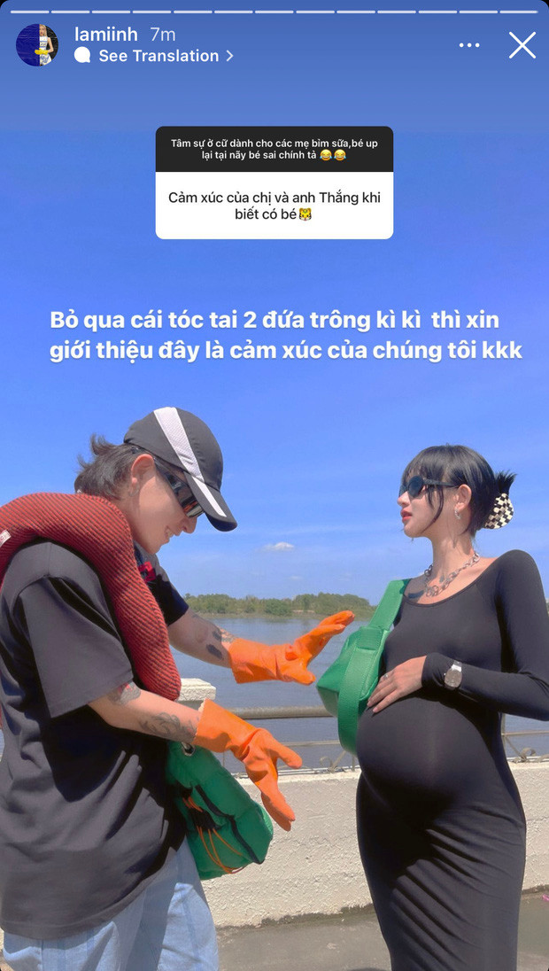 Ban gai Decao lan dau cong khai hinh anh bau bi, tiet lo phan ung ban trai