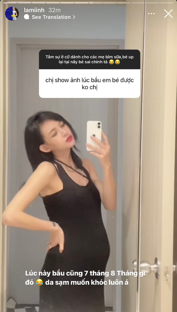 Ban gai Decao lan dau cong khai hinh anh bau bi, tiet lo phan ung ban trai-Hinh-2