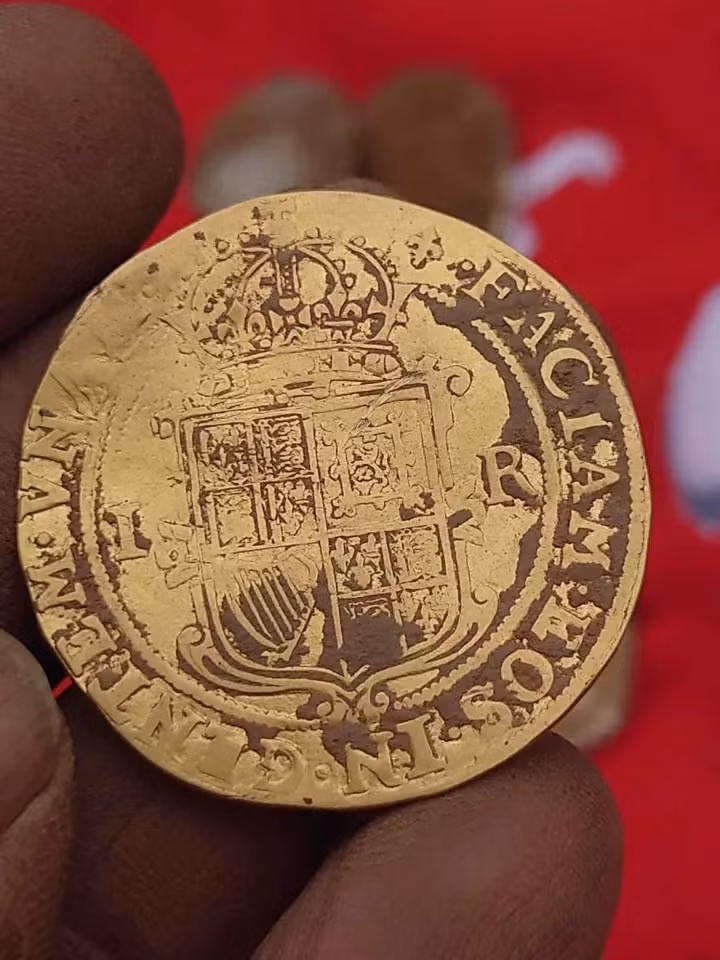 Một đồng xu vàng thời James I có thể có giá trị lên tới 4.000 bảng Anh, trong khi một số đồng xu khác có giá lên tới 6.000 bảng Anh. Phát hiện này đã khiến Dave cảm thấy sốc và phấn khích, và ông chia sẻ rằng trải nghiệm này thật sự đặc biệt và đáng nhớ. (Ảnh: The Sun)