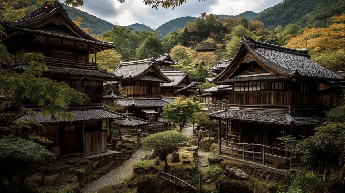 Ngoài các di tích lịch sử, Asuka còn nổi tiếng với cảnh quan thiên nhiên tươi đẹp, với những cánh đồng lúa, đồi núi và sông suối. (Ảnh: Pngtree)