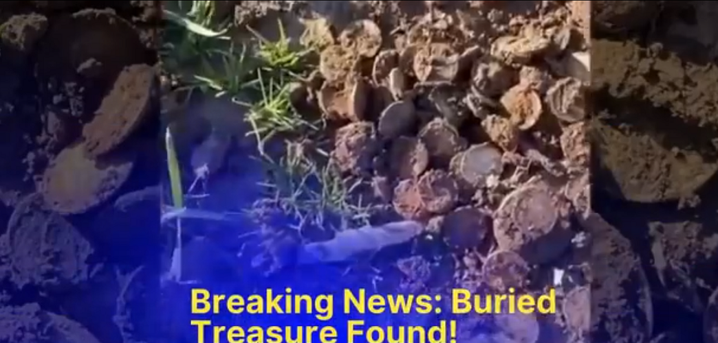 Tương tự, một người nông dân ở Kentucky, Mỹ đã bất ngờ đổi đời khi phát hiện ra kho báu gồm hơn 700 đồng xu bằng vàng và bạc trong khi đang đào đất. (Ảnh: amomama.es)