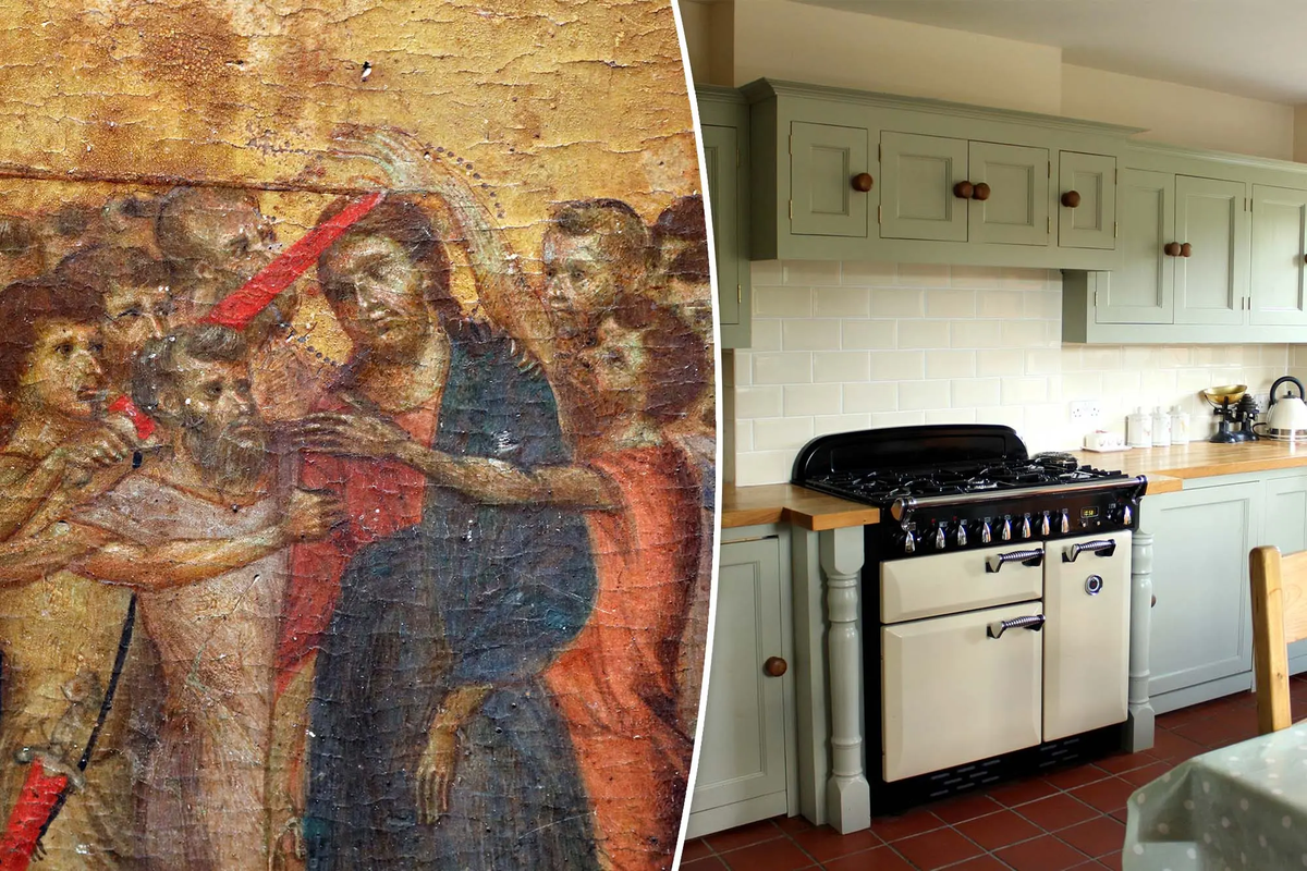 Một cụ bà 90 tuổi tại Pháp đã vô tình phát hiện ra một kiệt tác nghệ thuật trong khi dọn dẹp nhà cửa. Bức tranh "Christ Mocked" của danh họa người Ý Cimabue, từ thế kỷ 13, suýt bị vứt vào thùng rác vì bà không biết giá trị của nó. (Ảnh: nypost)