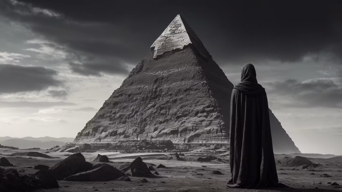 Năm 1930, nhà báo người Anh Paul Brunton cũng trải qua một đêm trong Kim tự tháp và mô tả trải nghiệm đáng sợ trong cuốn sách "Một cuộc tìm kiếm ở Ai Cập huyền bí".(Ảnh: Louis Wolf)