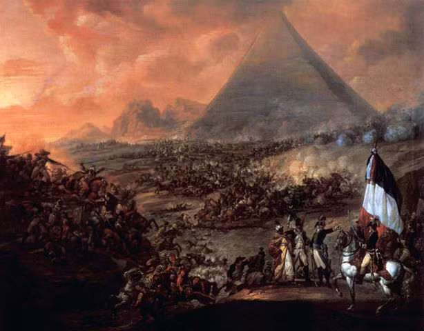 Năm 1798, Napoleon dẫn quân đến Ai Cập với mục đích mở rộng lãnh thổ và khám phá những bí ẩn của vùng đất này. Ông thành lập học viện nghiên cứu Ai Cập, kết hợp viễn chinh và khảo cổ học. Napoleon luôn tò mò về các Pharaoh và kim tự tháp, và quyết định ngủ lại một đêm trong "Phòng Vua" của kim tự tháp. (Ảnh: Shannon Selin)