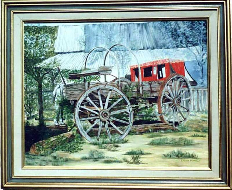 1. The Stagecraft: Bức tranh của Laura P. dựa trên một bức ảnh của James Kidd, trong đó xuất hiện một người đàn ông bí ẩn không có trong ảnh gốc. Bức tranh này bị cho là ma ám và gây ra nhiều hiện tượng siêu nhiên (Ảnh: allthatsinteresting)