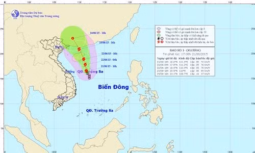 Con bao so 1 nam 2015 tren bien Dong se manh len cap 9