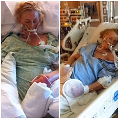 Lauren chìm vào tình trạng hôn mê, chỉ còn sống được qua ống thở. Nhiễm trùng ở chân đã gần đến hoại tử và có thể lan dần đến toàn cơ thể nếu như không cắt cụt bàn chân phải sớm.