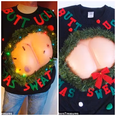 Áo len với các bộ phận cơ thể giả cũng đang gây sốt mùa Giáng sinh này. Chớ hoảng hốt nếu nhìn nó từ xa nhé.