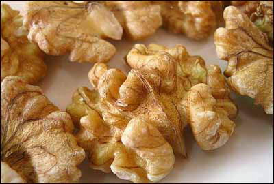 5. Môi - quả óc chó. Ăn một vài quả óc chó hàng ngày, đôi môi bạn sẽ không khô ẩm mỗi ngày. Điều này là bởi vì, quả óc chó rất giàu axit béo omega-3 giúp điều tiết sự trao đổi chất. Óc chó tươi có chứa độ ẩm nhiều hơn, có giá trị dinh dưỡng và hàm lượng vitamin cao.