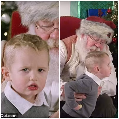 Chàng trai trẻ này có vẻ như không thể tin cha mẹ lại có thể để chú bé một mình với ông lão tóc bạc trắng lạ lẫm.