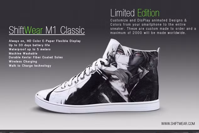 Những đôi giày này cũng không thấm nước và được bọc bằng sợi Kevlar chống hao mòn. Ứng dụng thay đổi họa tiết đôi giày có sẵn trên IOS, Android và Windows. Bạn cũng có thể thiết kế họa tiết cho riêng mình.