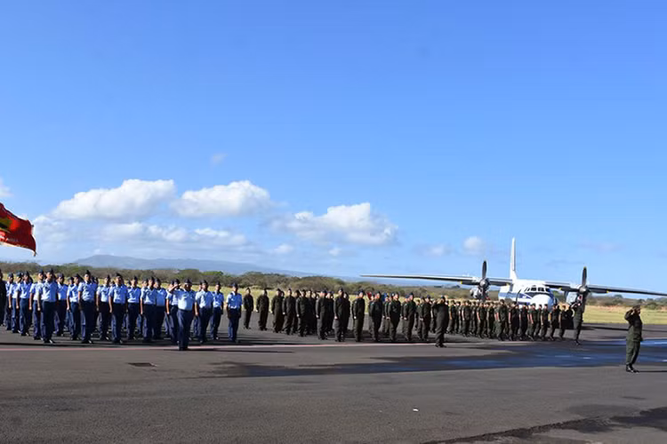 Theo mạng Arms-Expo, ngày 23/2 vừa qua, tại Managua đã diễn ra lễ chuyển giao 2 máy bay vận tải An-26 cho Không quân Nicaragua. Đây là món quà của Bộ Quốc phòng Nga gửi tới người bạn ở châu Mỹ Latin. Nguồn ảnh: Arms-Expo.