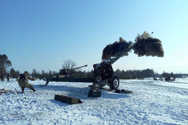 Được biết, lựu pháo 2A36 “Giatsint-B” là hỏa lực hỗ trợ chính cho các đơn vị tiền phương của Quân đội Ukraine ở chiến trường miền đông. Nguồn ảnh: Quân đội Ukraine.