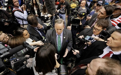 Thư ký Báo chí Sean Spicer. Ảnh: AP