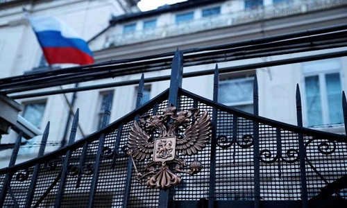 Đại sứ quán Nga tại London (Anh). Ảnh: Reuters