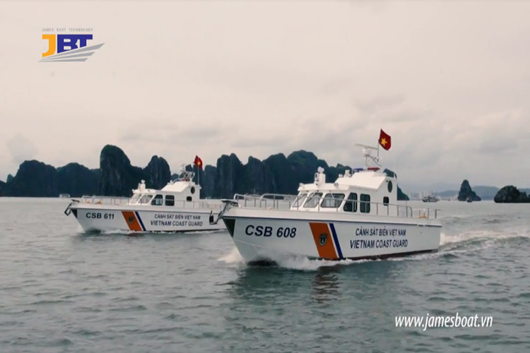 Bộ đôi tàu tuần tra MS-50S của Cảnh sát Biển Việt Nam, trong năm 2017 lực lượng đã đưa vào biên chế 8 tàu loại này. Nguồn ảnh: James Boat.