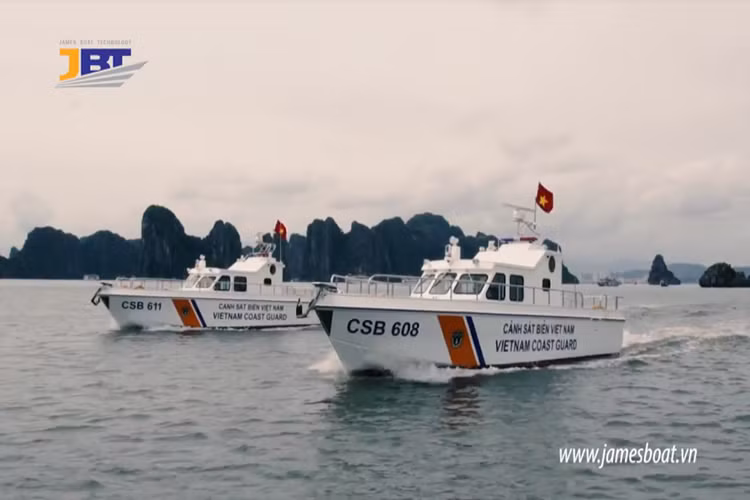 Bộ đôi tàu tuần tra MS-50S của Cảnh sát Biển Việt Nam, trong năm 2017 lực lượng đã đưa vào biên chế 8 tàu loại này. Nguồn ảnh: James Boat.