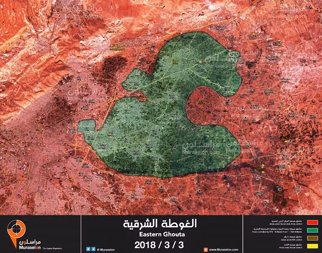 Ngày 03.03.2018, lực lượng đặc nhiệm "Hổ Syria" phối hợp với 1 đơn vị thuộc sư đoàn xe tăng số 9 và Vệ binh Cộng hòa tiến hành cuộc tấn công đánh chiếm thị trấn Uataya. Ảnh: Truyền thông Quân đội Syria.