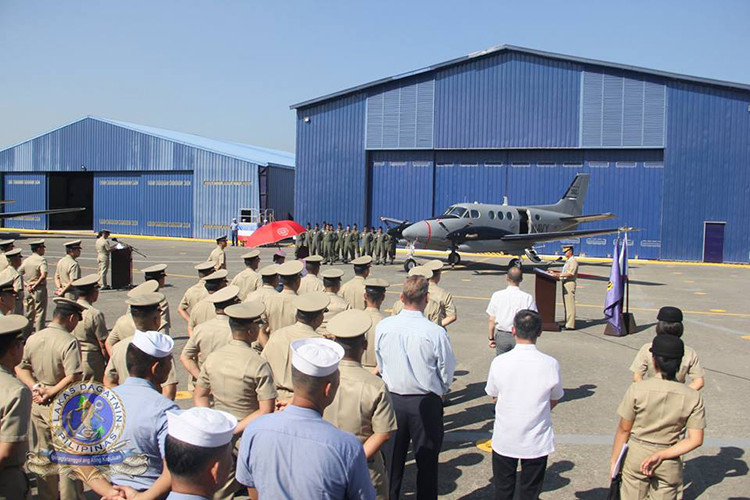 Theo Hải quân Philippines, hôm 19/3 vừa qua nước này đã đưa vào trang bị máy bay tuần thám Beechcraft King Air TC-90 thứ hai do Nhật Bản chuyển giao tại căn cứ hải quân Heracleo Alano ở thành phố Cavite. Nguồn ảnh: The Philippine Fleet.