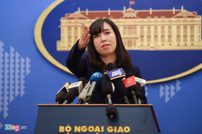 Người phát ngôn Bộ Ngoại giao Việt Nam Lê Thị Thu Hằng. Ảnh: Tiến Tuấn.