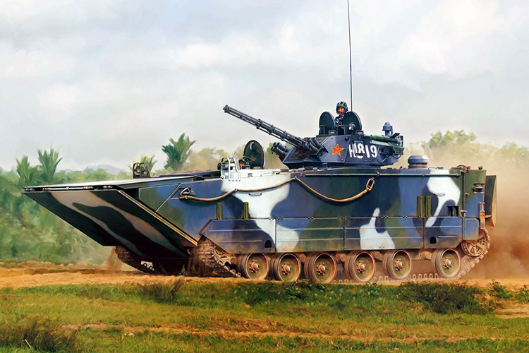 Về phần ZBD2000, đây là một trong những dòng xe bọc thép lội nước chủ lực của Norinco – Tập đoàn công nghiệp quốc phòng phương Bắc, Trung Quốc, nó còn có những cái tên khác như Type 05 hay ZBD 05. Và về tổng thể ZBD2000 là một dạng xe bọc thép có khả năng chở quân, hỗ trợ di chuyển trên biển và được trang bị hỏa lực. Nguồn ảnh: GoodFon.