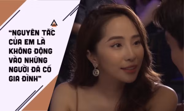 Câu nói này của Nhã đã đẩy sự phẫn nộ của khán giả lên đến cực điểm. Dù đã nhiều lần lén lút gọi Vũ đến tận nhà mình nhưng trước mặt anh chàng, Nhã vẫn lên giọng đạo đức, cho rằng mình sẽ không bao giờ quyến rũ những người đàn ông đã có gia đình.