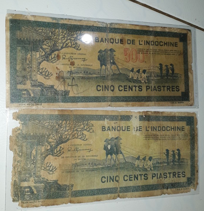 “Trong bộ sưu tầm tiền xưa của tôi gồm có tiền đồng và tiền giấy. Trong đó, tôi thích tiền giấy hơn vì trên đó có in nhiều hình ảnh và biểu tượng xưa nhìn rất hay" - anh Cường chia sẻ.