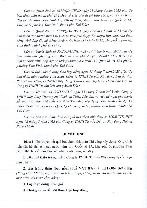 Một ngày, Vạn Phú Thịnh trúng liền 4 gói thầu xây lắp tại TP.Thủ Đức - Hình 2 Mot ngay, Van Phu Thinh trung lien 4 goi thau xay lap tai TP.Thu Duc-Hinh-2