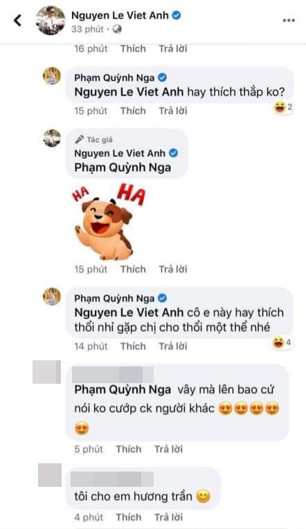 Quynh Nga ghen ra mat khi thay gai la 