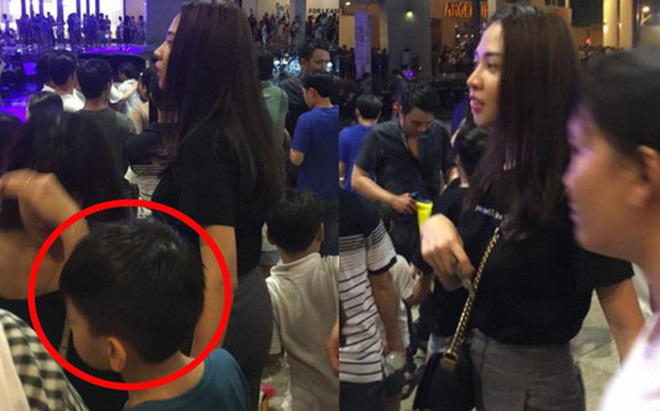 Cô nắm tay Subeo khi đi chơi ở những nơi đông người.