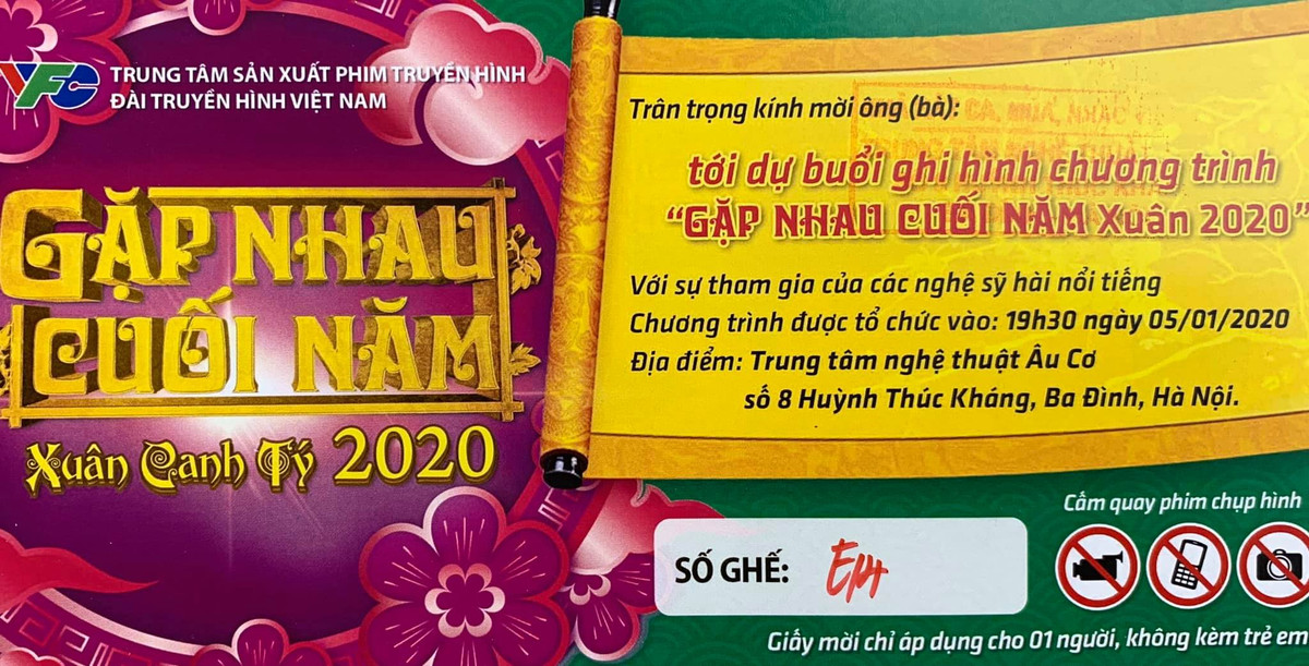 Theo thông tin từ nghệ sĩ Chí Trung, chương trình thay thế Táo quân năm nay được ghi hình trong 2 ngày 4-5/1/2020, tại Trung tâm nghệ thuật Âu Cơ.