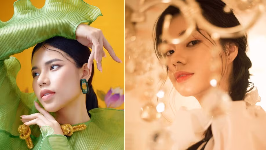 Đỗ Thị Minh Tâm - Nguyễn Phương Trà My: Người đẹp sinh năm 1998 có khuôn cằm V-line, sống mũi cao và đôi môi đầy đặn gợi liên tưởng tới diễn viên Vợ ba Nguyễn Phương Trà My. Ở góc chụp chéo từ dưới lên, hai người đặc biệt giống nhau.