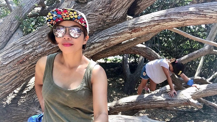 Diva Hà Trần có chuyến dã ngoại cùng gia đình vào dịp cuối tuần.