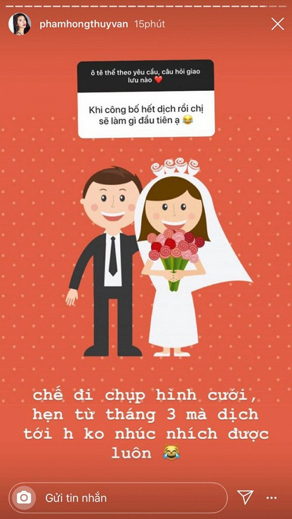 A hau Thuy Van hoan chup anh cuoi vi dich, ne de cap gia the ban trai-Hinh-2