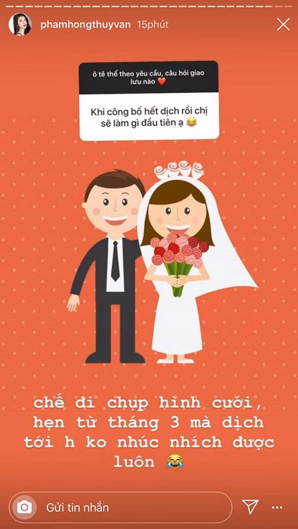 A hau Thuy Van hoan chup anh cuoi vi dich, ne de cap gia the ban trai-Hinh-2